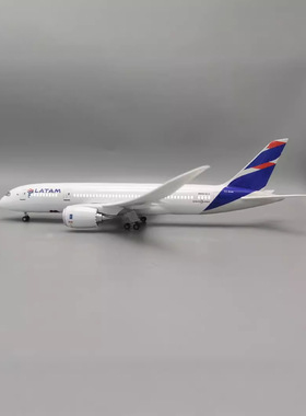 拉美航空Scale 1:130 47cm B787 LATAM 飞机带灯光带轮客机模型