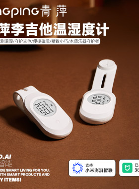 青萍李吉他蓝牙温湿度计琴房米家