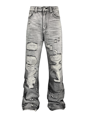 TecNineGroup DROP2 GESSO DENIM PANTS 白灰石膏水洗做旧牛仔裤