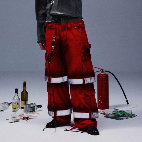 TecNineGroup红消防裤双腰可拆卸