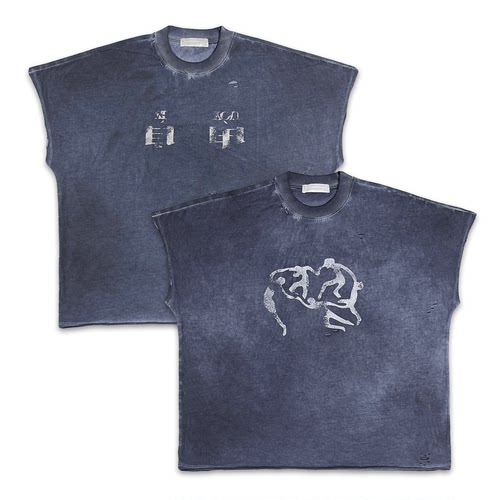 TecNineGroup自由乌托邦做旧T恤