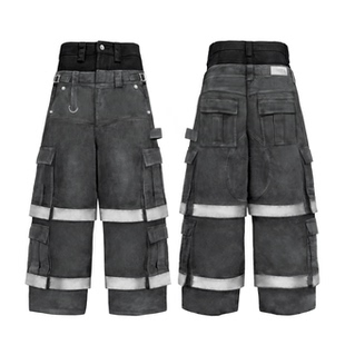 DROP3 水洗黑灰消防裤 CARGO 裤 PANTS双腰可拆卸工装 TecNineGroup