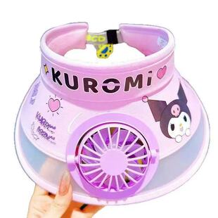 新款儿童带风扇遮阳帽夏季帽男孩宝宝男童女童太阳帽子可充电