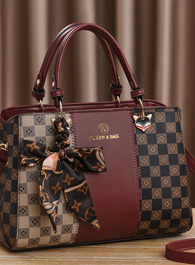 送妈妈包包女时尚大气2026新款大容量手提包婆婆单肩斜挎中年女包