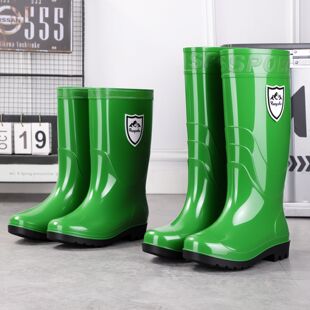 雨天防滑男女款耐油耐酸碱雨鞋防化学品水靴高筒防滑工作防水胶鞋