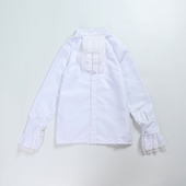 花领花礼服搭配男童女童日常穿2024新款 儿童欧式 花边衬衣演出服袖