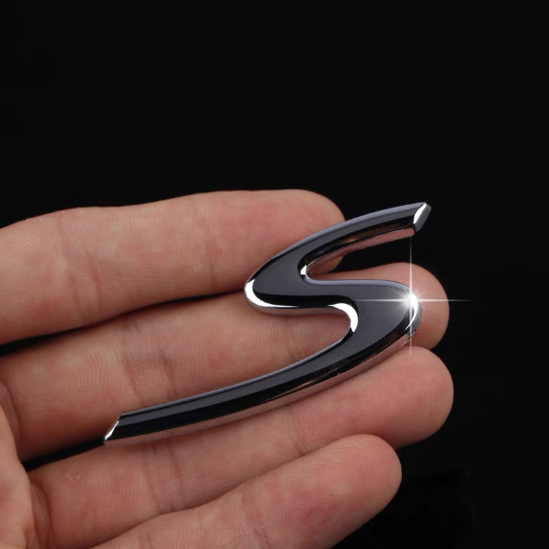 适用于保时捷718 车标卡宴911卡曼macanS尾标帕拉梅拉改装饰字S标