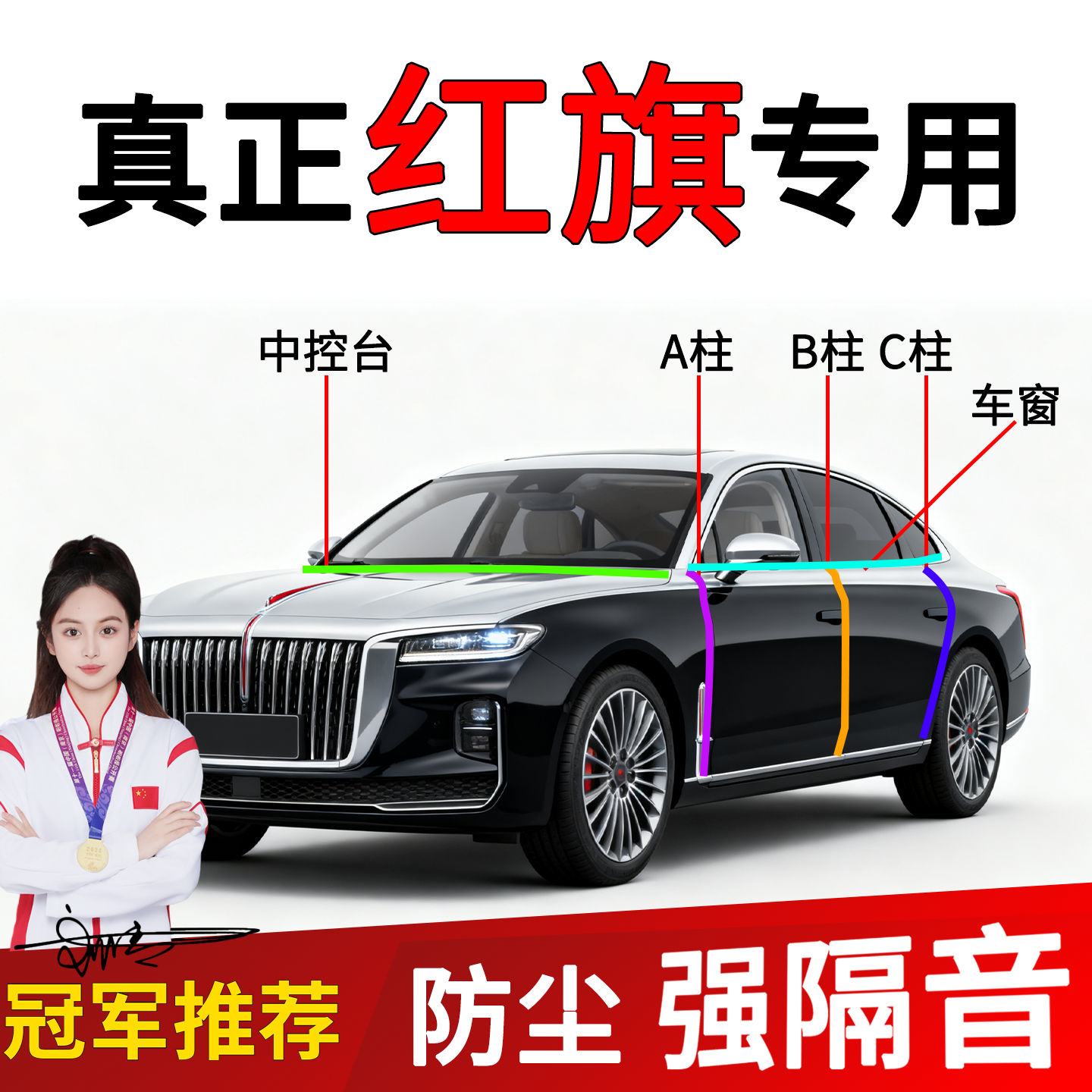 红旗防风防尘降噪隔音密封条