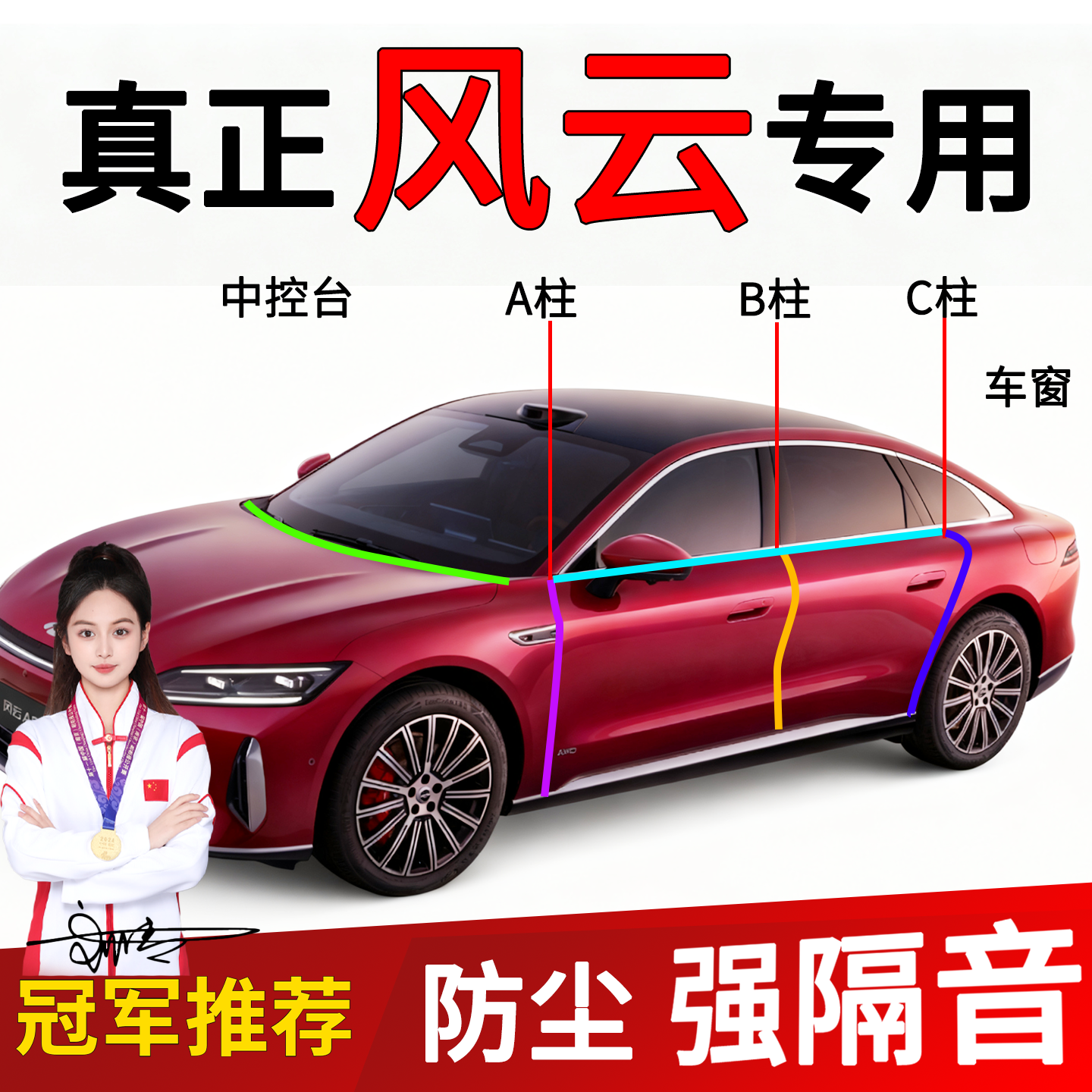 适配风云A9/T6/T8/T9/T10密封条