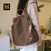 女士双肩包大容量简约轻便时尚 百搭旅游防盗背包外出通勤单肩女包