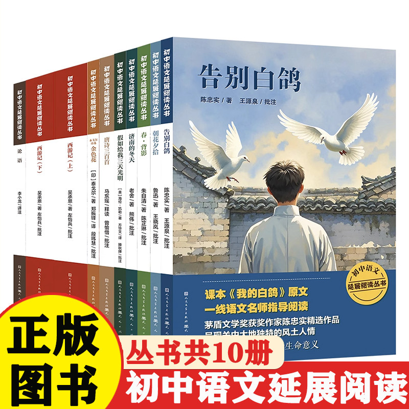 人民文学出版社天天出版社】初中语文延展阅读丛书10册精选课本中的名家作品一线语文名师指导阅读助力孩子掌握整本书阅读方法正版