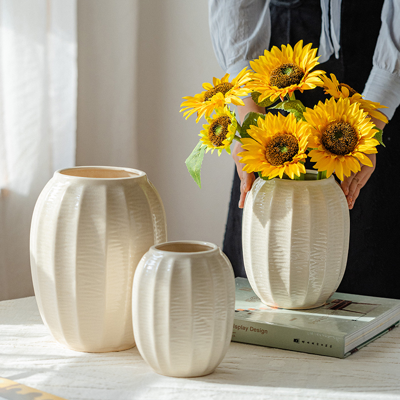 掬涵奶油风陶瓷客厅复古白色摆件