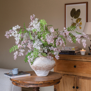 掬涵高档轻奢仿真花槐蕊假花摆设客厅餐桌花艺装饰花仿生花束摆件