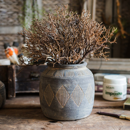 掬涵珊瑚造型枯树枝仿真花艺中式