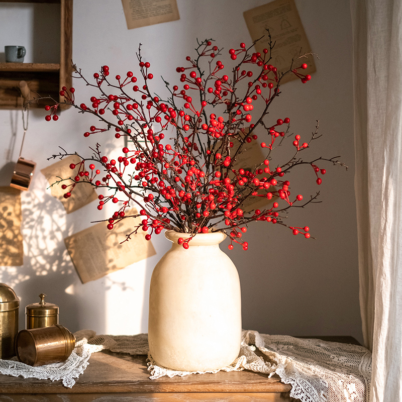 掬涵仿真花客厅发财果插花装饰