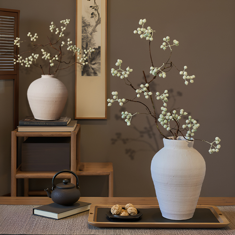 掬涵仿真马桑果枝条藤蔓摆件假花客厅摆设干花高级仿生花艺装饰品