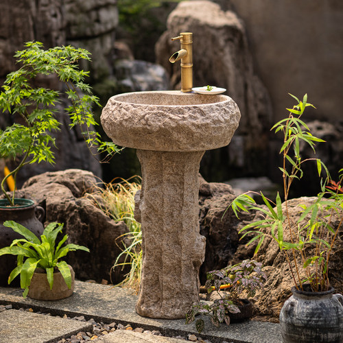 户外庭院洗手池落地立柱洗手盆