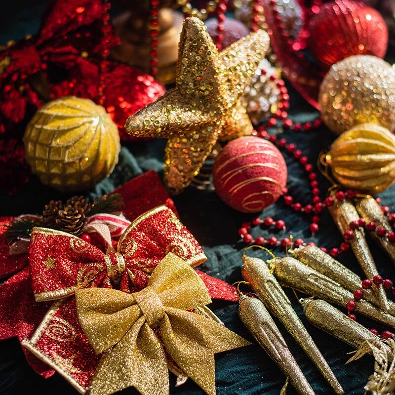 掬涵圣诞节装饰品雪景球圣诞树吊球挂饰摆件场景氛围拍照摆件礼物