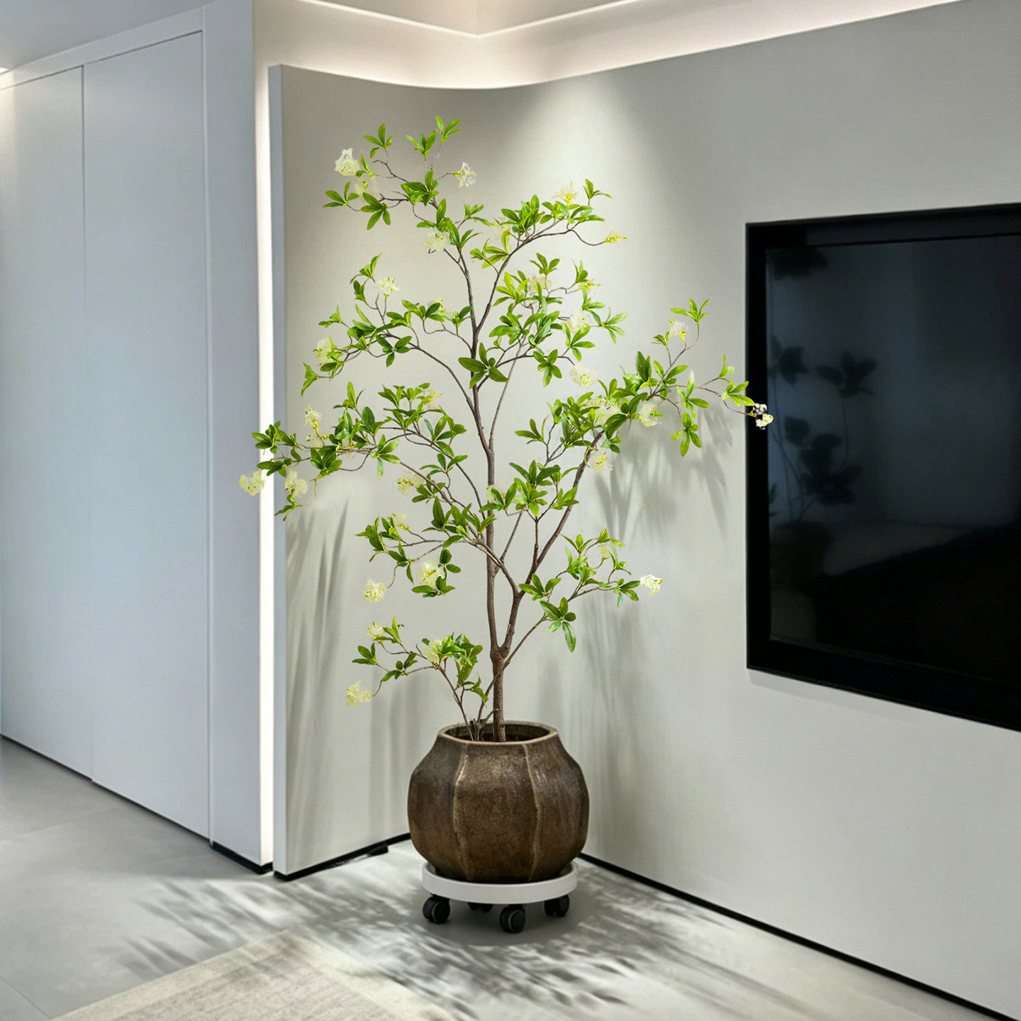 掬涵仿真绿植绣球花树假植物盆栽室内客厅摆件造景高级花艺植物图片