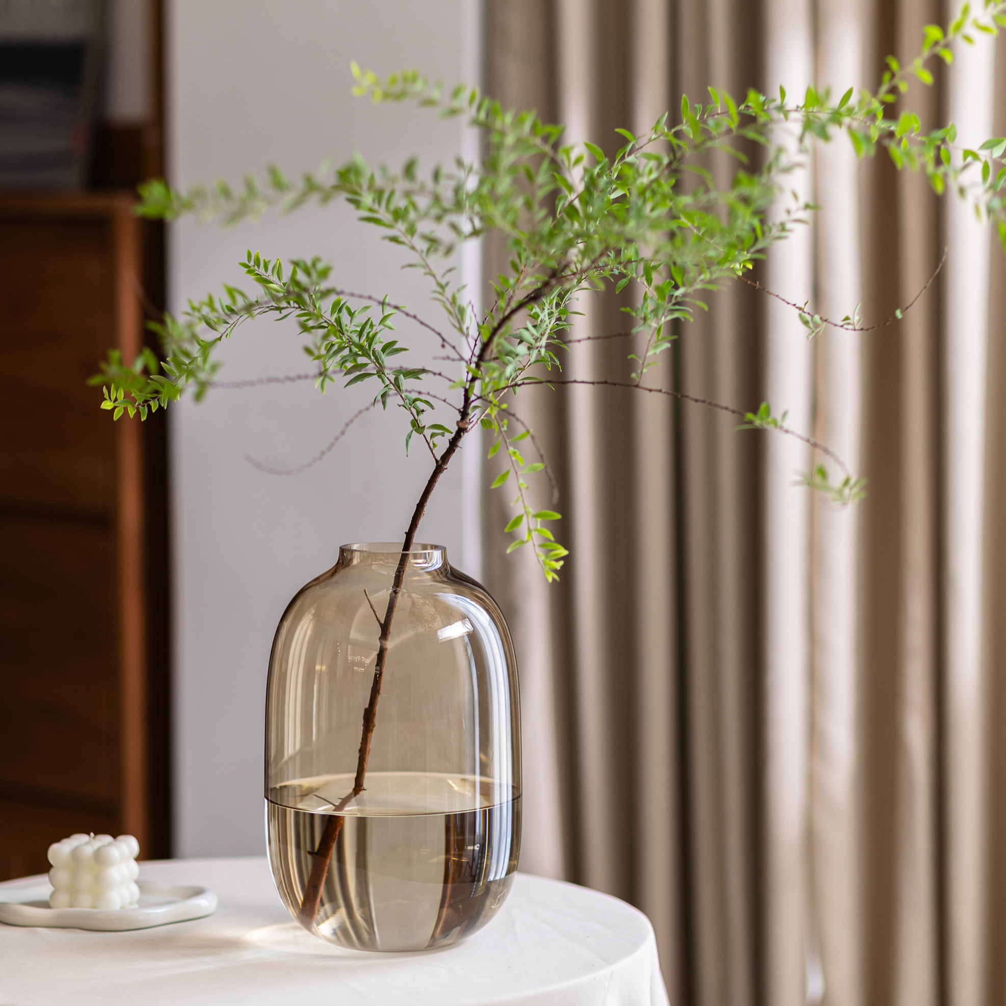 掬涵花瓶玻璃摆件客水培器皿厅