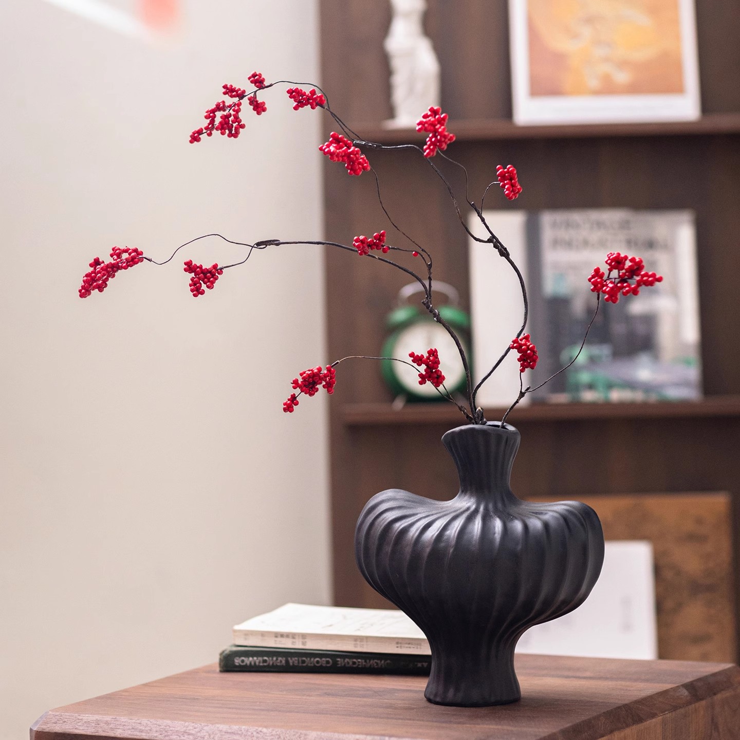 掬涵南蛇藤客厅仿真浆果树枝发财
