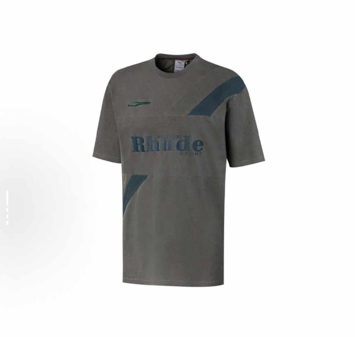 PUMA彪马RHUDE INFUSE联名简约拼接字母logo做旧灰短袖T恤596758