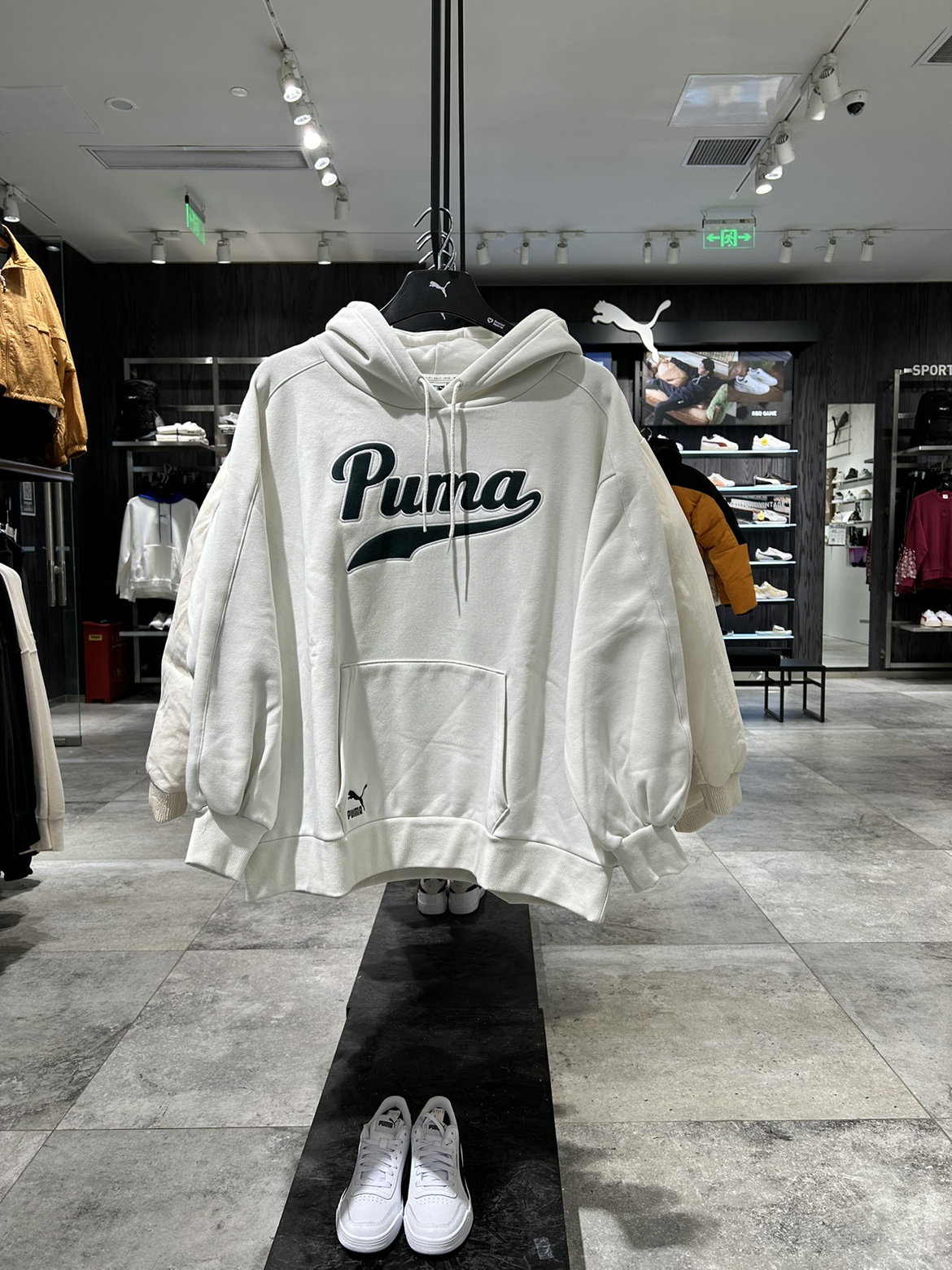 大logo连帽卫衣彪马保暖加绒休闲