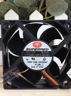 千红 CHD6012ES-AH 6CM6020 12V0.30A 4针PWM 静音 散热风扇