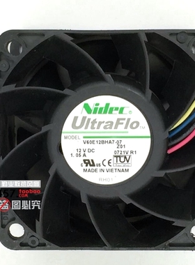 Nidec V60E12BHA7-07 12V 1.05A 6038 6厘米 4线散热风扇