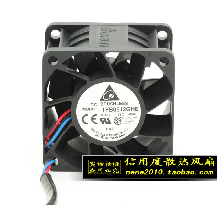 台达 DELTA TFB0612GHE 6038 6cm 12V 1.68A 服务器散热风扇