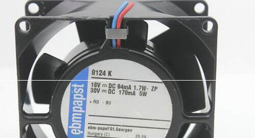 正品德国PAPST TYP8124K 24V 5W 8CM 8038 全金属耐高温散热风扇