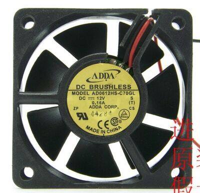 台湾ADDA 协喜 AD0612HS-C70GL 12V 0.16A 6CM 6020 2线 风扇