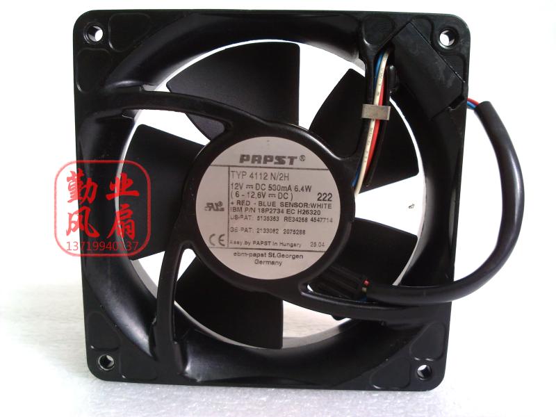 德国PAPST 12038 12CM 铝合金属12V 6.4W 0.43A TYP4112N/2H