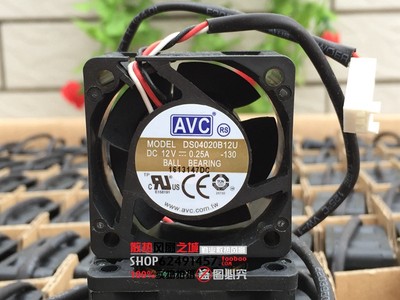 全新原装AVC DS04020B12U 双滚珠 8800转 4020 12V 0.25A 4cm风扇