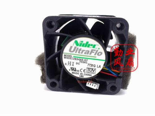 Nidec 4028 4CM/厘米 12V 0.73 1U服务器主板风扇 W40S12BS4A5-07