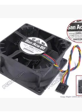 Sanyo/三洋 9G0812P1F031 12V 0.58A 8038 8CM 4线服务器风扇