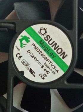 原装SUNON 8CM 8025 24V 3.4W PMD2408PTV3-A 8CM 2线 变频器风扇