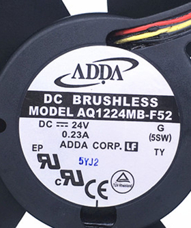 AQ1224MB-F52 ADDA 12038 24V 0.23A 12CM/厘米 变频器全防水风扇