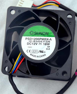 18W DC12V 6CM 双滚珠 SUNON 暴力风扇PSD1206PMBX 建准