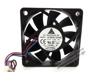 原装台达 AFB0612VHC 6015 12V 0.36A 6CM 三线 双滚珠 散热风扇