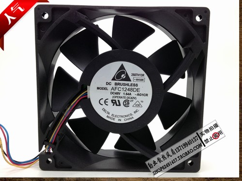 台达 12厘米12CM 强劲大风量风扇48V 1.64A AFC1248DE 4线PWM控速