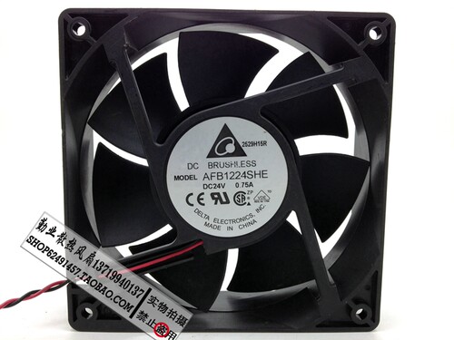台达 12038 12CM 24V 0.75A 大风量变频器双滚珠风扇 AFB1224SHE