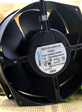 德国ebmpapst W2S130-AA03-01 230V 15055 金属耐高温风机 7855ES