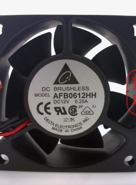 台湾台达 DELTA 6025 6CM静音风扇 12V 0.25A AFB0612HH 双滚珠