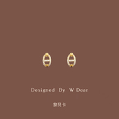 「黎贝卡」满钻可爱猪鼻子硅胶耳夹无耳洞女耳环精致高级感耳饰新