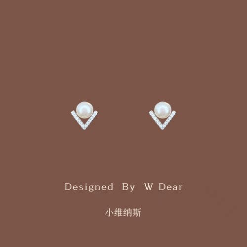 小维纳斯淡水珍珠蚊香盘耳夹女