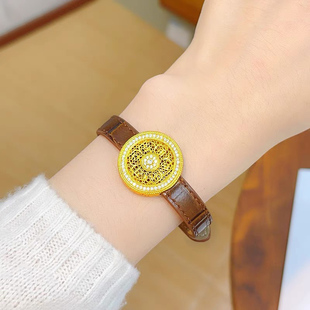 铜合金手链 新中式八宝罗盘表带装饰手链女小众高级感手环配饰