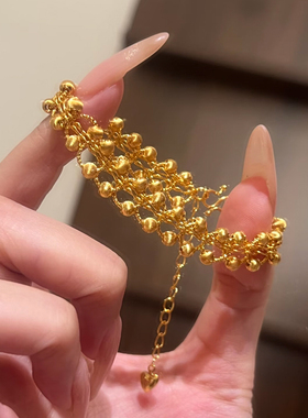 铜合金手链 爆闪蕾丝满天星蹦迪珠手链女高级感精致手环素款配饰