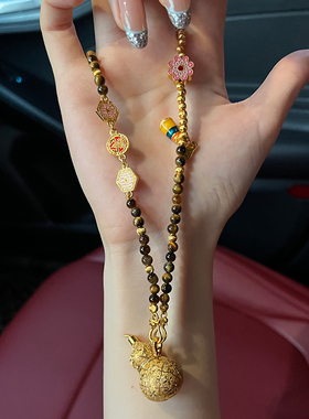 铜合金项链 新中式香囊葫芦项链女重工福禄毛衣链高级感衣服配饰