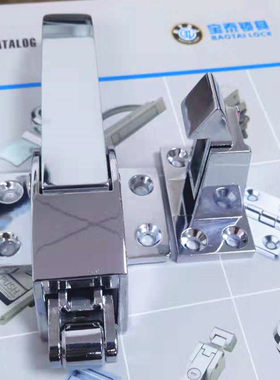 重型把手DK616锌合金镀铬搭扣 可调式烘箱门锁冰柜拉手 冷库门锁